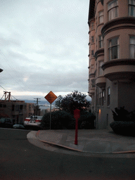 View from a tram at Hyde street, at sunset