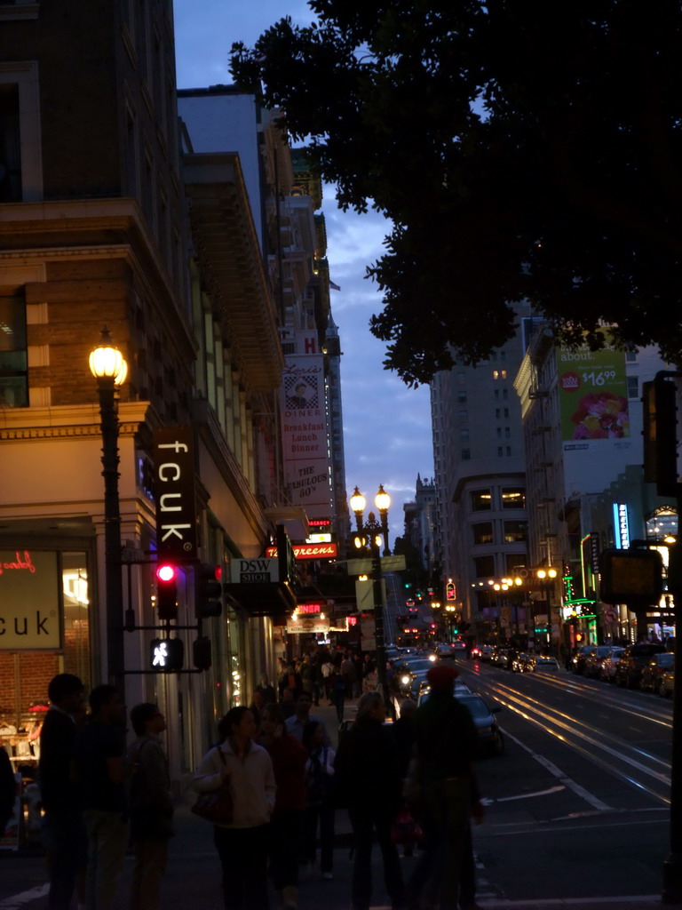 Powell Street, by night