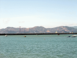 Pier of the Aquatic Park Historic District and the Golden Gate Bridge