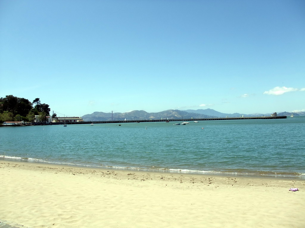 Beach and pier of the Aquatic Park Historic District
