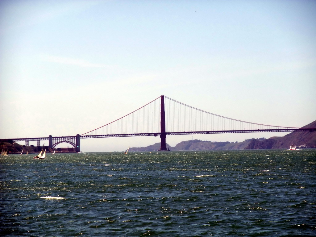 Golden Gate Bridge and sail boats
