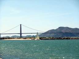 Golden Gate Bridge and sail boat