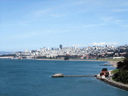 Skyline of San Francisco, viewed from the Golden Gate Bridge