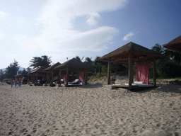 Beach houses at the beach of Yalong Bay