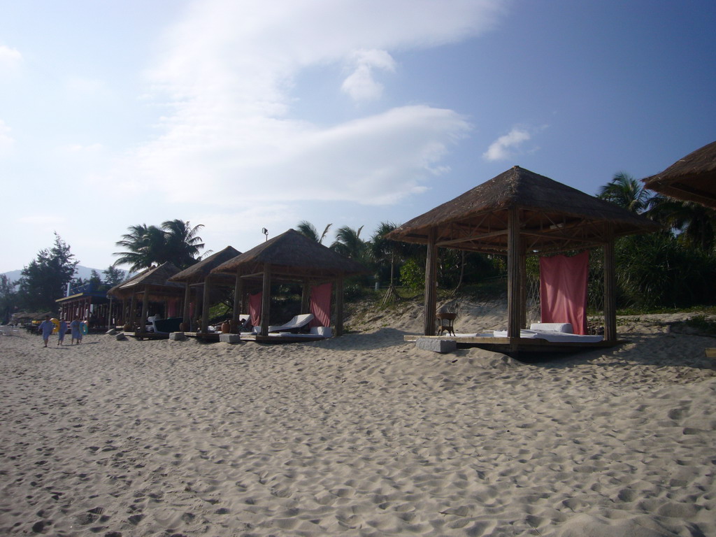 Beach houses at the beach of Yalong Bay