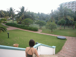 Miaomiao at the gardens of the Gloria Resort Sanya