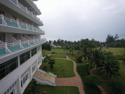 The gardens of the Gloria Resort Sanya and Yalong Bay, viewed from above