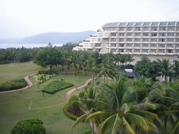 The gardens of the Gloria Resort Sanya and Yalong Bay, viewed from above