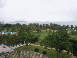 The gardens of the Gloria Resort Sanya and Yalong Bay, viewed from above
