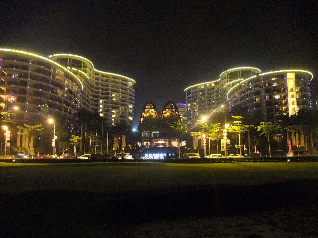 Front of the Ocean Sonic Resort, by night