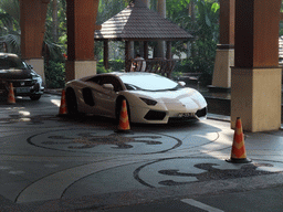 Lamborghini parked in front of the Ocean Sonic Resort