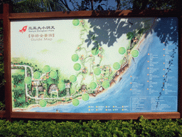 Map of the Sanya Nanshan Dongtian Park, near the entrance