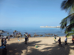 Beach and pier at the Sanya Nanshan Dongtian Park