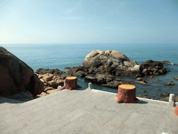 Rocks at the beach of the Sanya Nanshan Dongtian Park