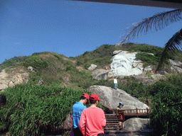 `Lao-Tse Watching the Sea` stone sculpture at the Sanya Nanshan Dongtian Park