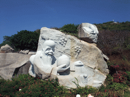 `Great Southern Antarctic Longevity` stone sculpture at the Sanya Nanshan Dongtian Park