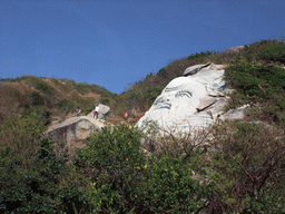 `Lao-Tse Watching the Sea` stone sculpture at the Sanya Nanshan Dongtian Park