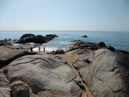 Rocks at the beach of the Sanya Nanshan Dongtian Park