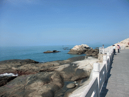 Rocks at the beach of the Sanya Nanshan Dongtian Park