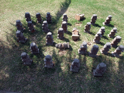 Small statues outside the Sanya Museum of Natural History at the Sanya Nanshan Dongtian Park