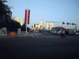 The Yuechuan Bridge over the Sanyahe River, viewed from a car