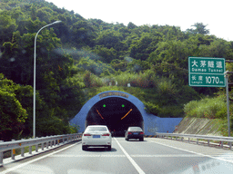 The Damao Tunnel at the G98 Hainan Ring Road Expressway, viewed from the car