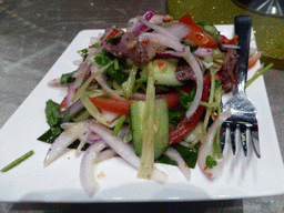 Salad at the Thai Restaurant at the central area of the Sanya Bay Mangrove Tree Resort