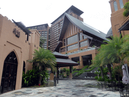 Front of the King Palm Restaurant at the central area of the Sanya Bay Mangrove Tree Resort