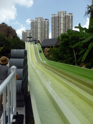 Slide at the Amazon Jungle Water Park at the central area of the Sanya Bay Mangrove Tree Resort