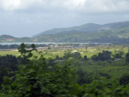 Tielu Port and surrounding hills, viewed from the car at the 223 National Road near Shangzhuluocun