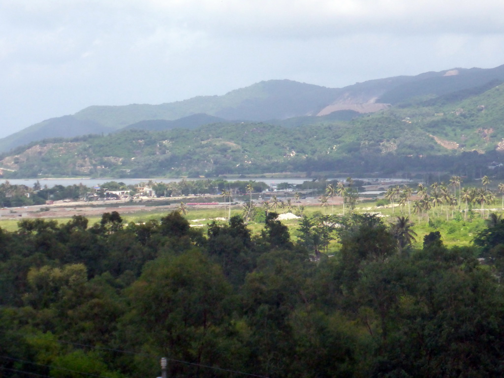 Tielu Port and surrounding hills, viewed from the car at the 223 National Road near Shangzhuluocun