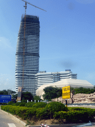 One of the resorts at Haitang North Road, viewed from the car