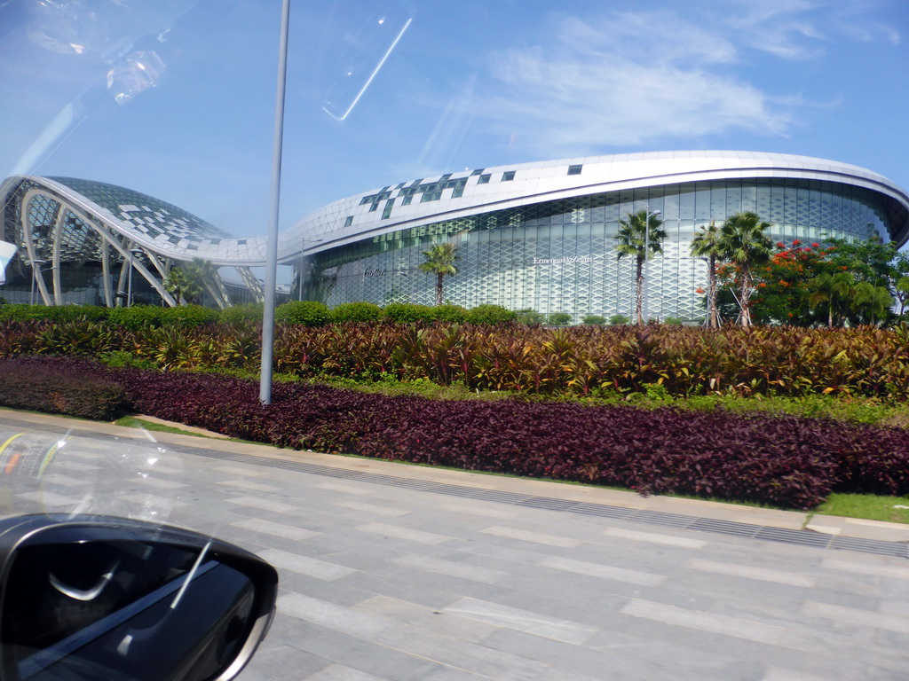 Front of the Sanya Begonia Bay International Shopping Centre at Haitang North Road, viewed from the car