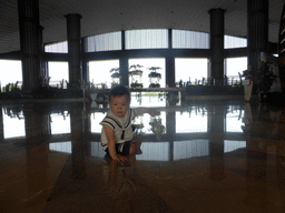 Max in the lobby of the InterContinental Sanya Haitang Bay Resort