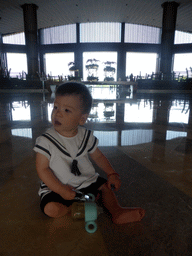 Max in the lobby of the InterContinental Sanya Haitang Bay Resort