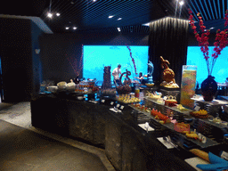 Buffet tables at the Aqua restaurant at the InterContinental Sanya Haitang Bay Resort