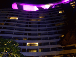 The back side of the InterContinental Sanya Haitang Bay Resort, by night