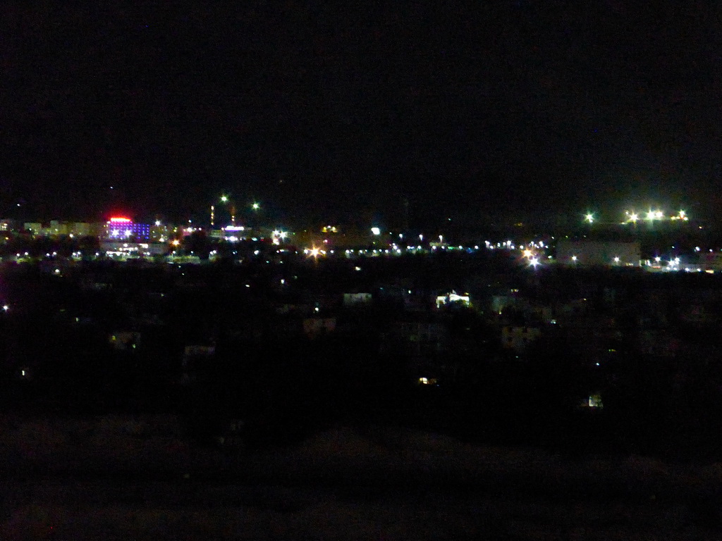 Haitang Road and surroundings, viewed from the top floor of the InterContinental Sanya Haitang Bay Resort, by night