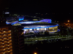 The Sanya Begonia Bay International Shopping Centre, viewed from the top floor of the InterContinental Sanya Haitang Bay Resort, by night