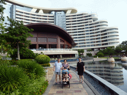 Max and Miaomiao`s parents at the back side of the InterContinental Sanya Haitang Bay Resort