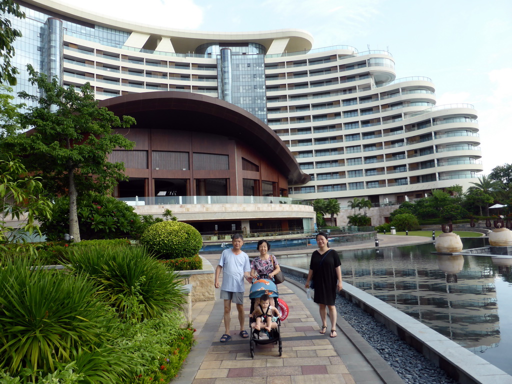 Max and Miaomiao`s parents at the back side of the InterContinental Sanya Haitang Bay Resort