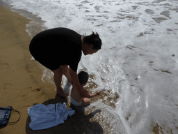 Miaomiao and Max at the beach of the InterContinental Sanya Haitang Bay Resort