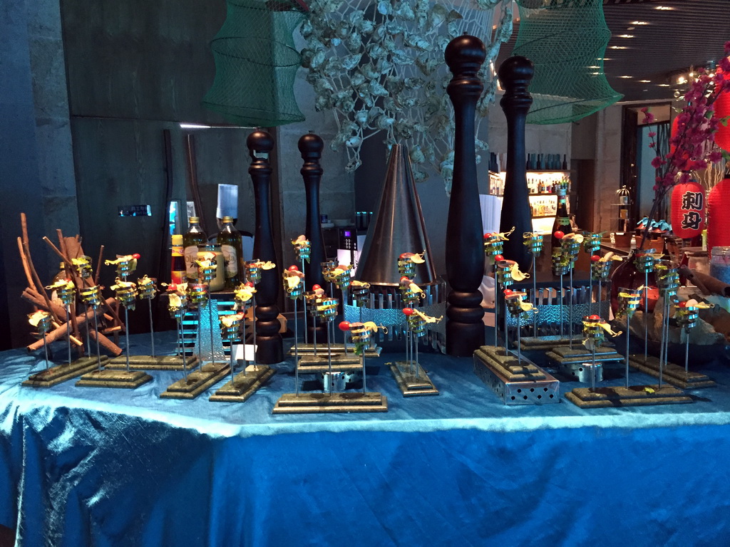 Buffet table at the Aqua restaurant at the InterContinental Sanya Haitang Bay Resort