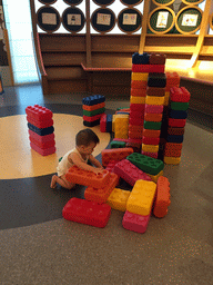 Max playing with blocks in the Play Room of the InterContinental Sanya Haitang Bay Resort