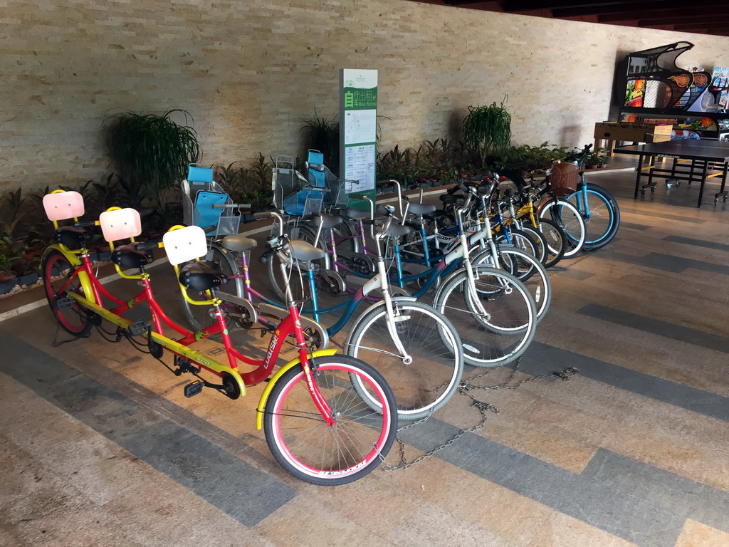 Bicycles at the bike rental place of the InterContinental Sanya Haitang Bay Resort