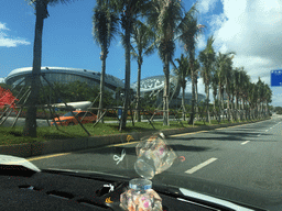 Front of the Sanya Begonia Bay International Shopping Centre at Haitang North Road, viewed from the car