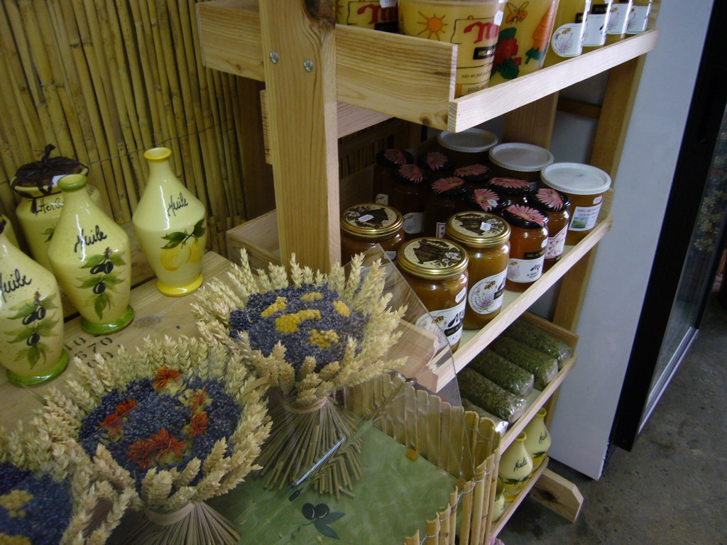 Lavender and jars in the Lavender shop