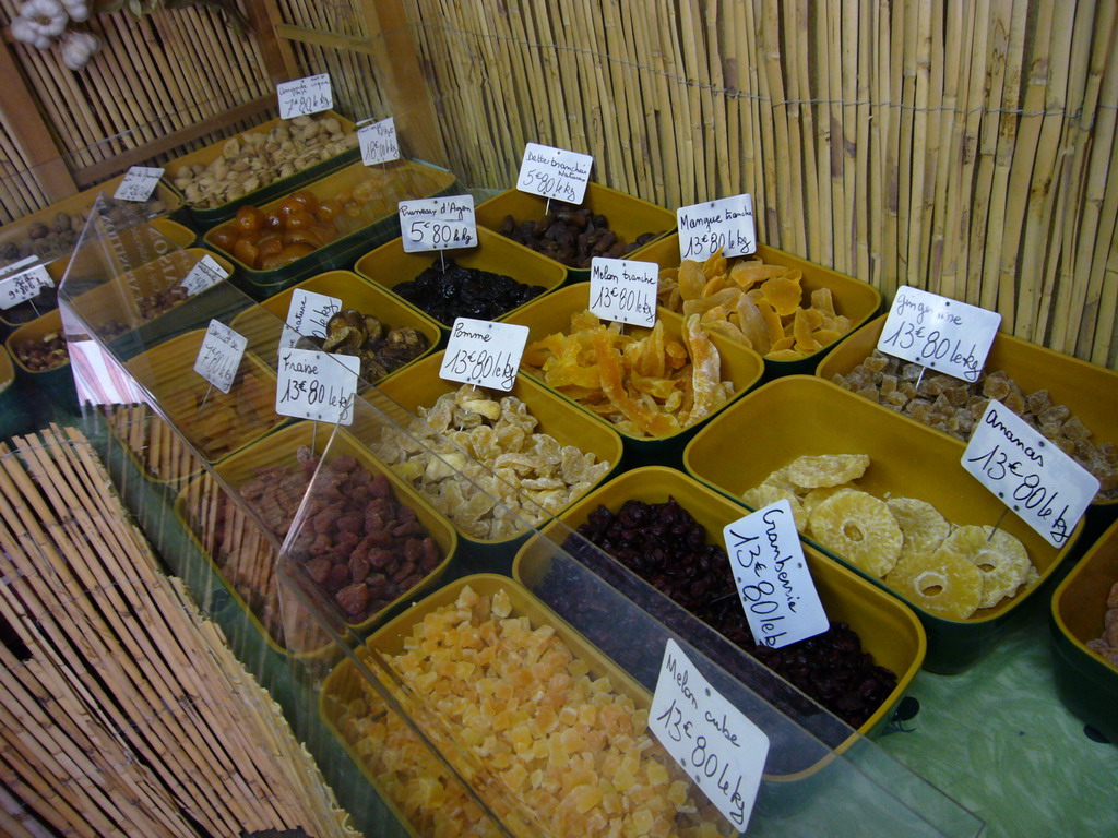 Dried fruits in the Lavender shop
