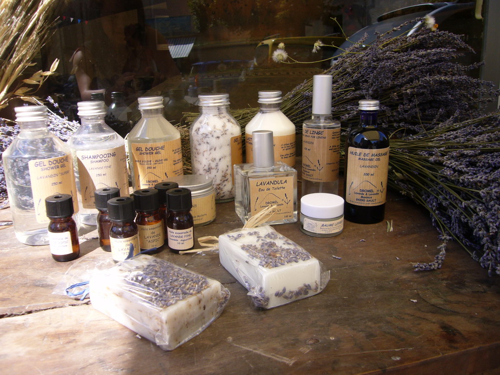 Lavender products in the Lavender shop