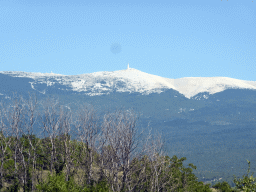 The Mont Ventoux mountain, viewed from the D942 road from Avignon